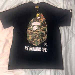 Bape Black Tee with Iconic Logo